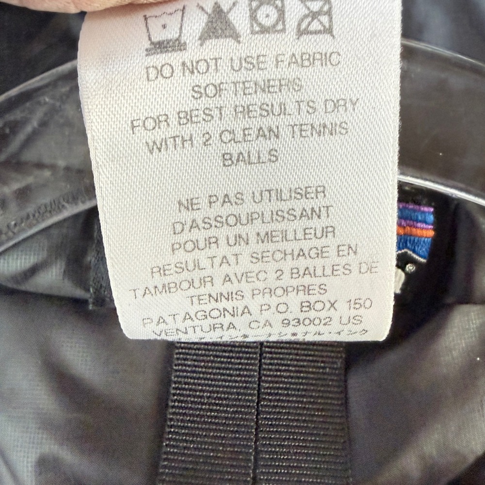 Patagonia Down Sweater Vest Womens S Black‎ 84627 Full Zip Puffer Udi's Logo - Picture 7 of 13
